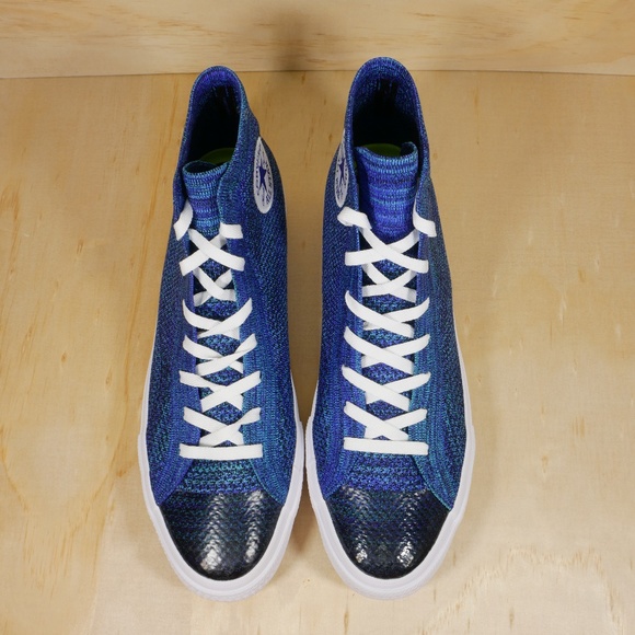 NEW Converse Chuck Taylor All Star Blue Flyknit - Picture 4 of 8